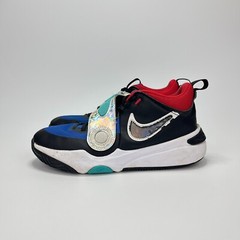 Nike Team Hustle D 11 SE Black Red Blue Basketball Shoes FJ390-001 Youth 6.5