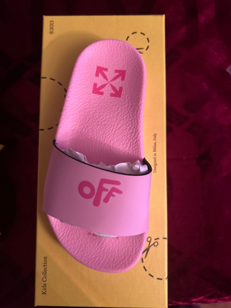 off white kids slide Pink