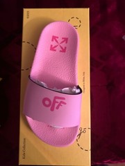 off white kids slide Pink