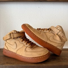 Nike Air Force 1 Mid ’07 WB Flax Wheat Sneakers Kids Size 2.5Y AH0756-203