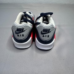 Nike Air Max 90 GS Gray Navy Red Running Shoes Youth Size 4Y CD6864-021