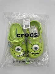 New Crocs Monsters Inc Mike Wazowski Clogs Youth Big Kids Size J2 Disney Pixar