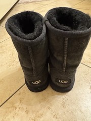 UGG Black Shearling Style Mid-Calf Boots Unisex Kids Suede Pull On