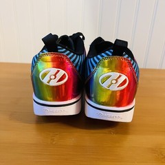 Heelys PRO 20 PRINTS BLACK RAINBOW Zebra Print Skate Rolling Shoe Women 5 YTH 4