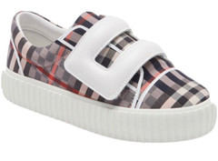 Burberry Kids‘ Mark Check Sneaker, Pale Rose IP Check 34 EU Little Kid B1601