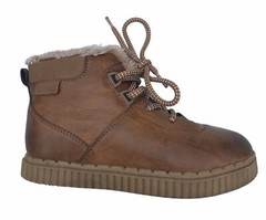 OshKosh Haskell Ankle Boots Unisex Kids Sz 11 Brown Classic Round Toe Lace Up
