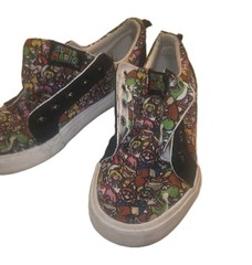 Nintendo Super Mario Bros Kids Canvas Sneakers Low Top Yoshi Shoes Size 3