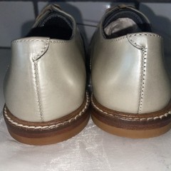 Bonpoint Metallic Leather Derby Lace-up Shoes Champagne Gold EU27 NEW Don’t Miss