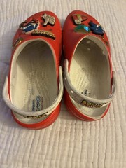 Crocs Red Sonic The Hedgehog Classic Clog Sega Size C13 Kids Boys Girls New