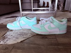 Nike Dunk Low Mint Green White Youth Size 7Y Sneakers