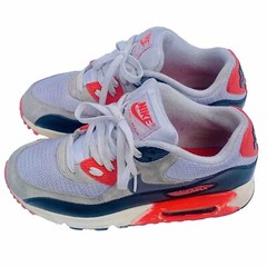 Nike Air Max 90 Premium Mesh Infrared Shoes 2014/15 (724882-100) Size 5.5Y