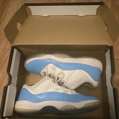 Jordan Air Jordan 11 Retro Low BG White University Blue 5.5Y Unisex Kids Sneaker