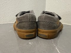 VANS Gray Canvas Hook & Loop Sneakers Unisex Kids Toddler US 4 Low Top Comfort
