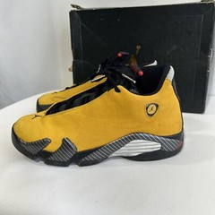 Size 6Y – NIKE AIR JORDAN 14 RETRO SE (GS) UNIV GOLD-BLK [BV1218-706] (USED)