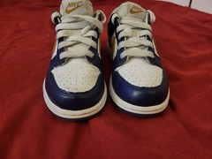 Nike Dunk Low (Gs) White-Wheat-Midnight Navy Sz 3y -Women Sz 4.5