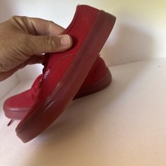 VANS Old Skool Translucent Skate Shoes Red Monochrome Youth Kids Size 3 See Pics