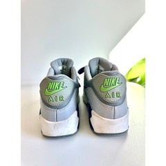 Nike Air Max 90 Wolf Grey Deep Royal Blue Electric Green 724821-005 Kids 6Y