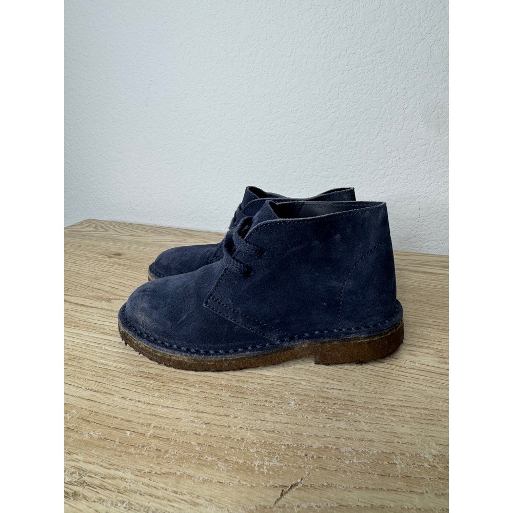 Crewcuts J. Crew Kids Navy Blue Suede 1990 MacAlister Boots Chukka Shoes K11