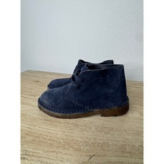 Crewcuts J. Crew Kids Navy Blue Suede 1990 MacAlister Boots Chukka Shoes K11