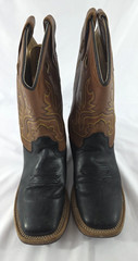 Cody James Inlay BBSC1810 Brown Pull On Square Toe Western Boots Youth Size 3 D