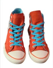 Converse Dr Seuss Cat in the Hat Thing 1 & 2 High Top Red/Blue Kids 4 Eur 36