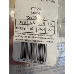 Crocs Handle It Rain Boot Kids Toddler C7 Yellow Waterproof Pull On 12803-730