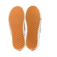 Vans Classic Slip-On Flame Checkerboard Red Canvas Shoes Youth Size 4.5