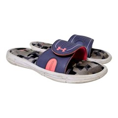 Under Armour Ignite Jagger VIII Sandals Kids US 4Y Purple Open Toe Slip On Slide