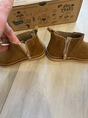 New! Cienta 1052065.21 Tan Brown Suede Zipper Boots Kids EU 22/US 6 M Leather