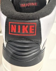 Nike Air Jordan 2 Mid Top Leather Basketball Sneakers 6.5Y White Gray Red