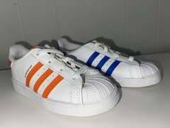 Adidas Superstar El I Fz0653 White/blue/orange. Toddler Size 10 US. NWT RARE