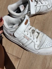 adidas Forum Low White Leather Low Top Sneakers Kids US 7 Lace Up FY7737