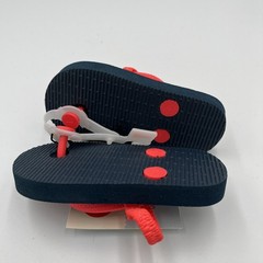 Cat & Jack Kids Flip Flops Size 5/6 Colorful Shark Design Summer Sandals