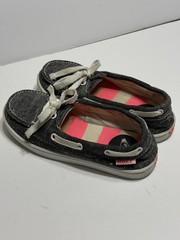 ROXY Schooner Black Denim Casual Boat Deck Loafers Youth Girl’s Shoe Sz 12
