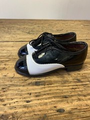 Kid’s Black and White Patent Leather Formal Dress Tuxedo Lace Up Round Toe Shoes