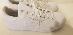 Adidas Stan Smith J White Sparkle, New, Kids Size 7, GZ7387