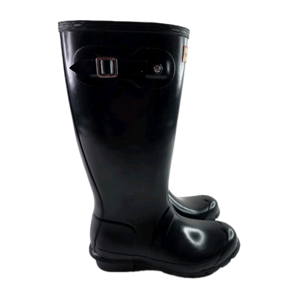 Hunter Kids First Classic Rain Boots Black Kids Unisex Size 4B/5G