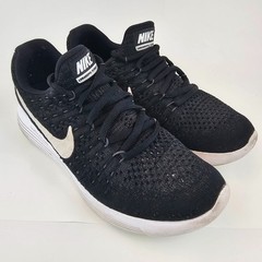 Nike LunarEpic Low Flyknit 2 GS Running Shoes Black White Kids Youth Size 5.5Y