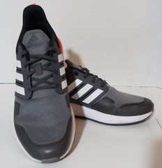 Adidas RapidaSport Bounce Grey Solar Red Sneakers HP6130 Youth 5.5 Women’s 7.5