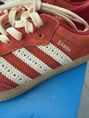[JS3528] YOUTH ADIDAS SAMBA OG J Size 3 Red Suede New