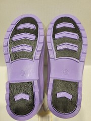 Waterproof Rain Boots Warm Easy Pull-On Handles Girls Big Kids Sz 2/3 New /Box