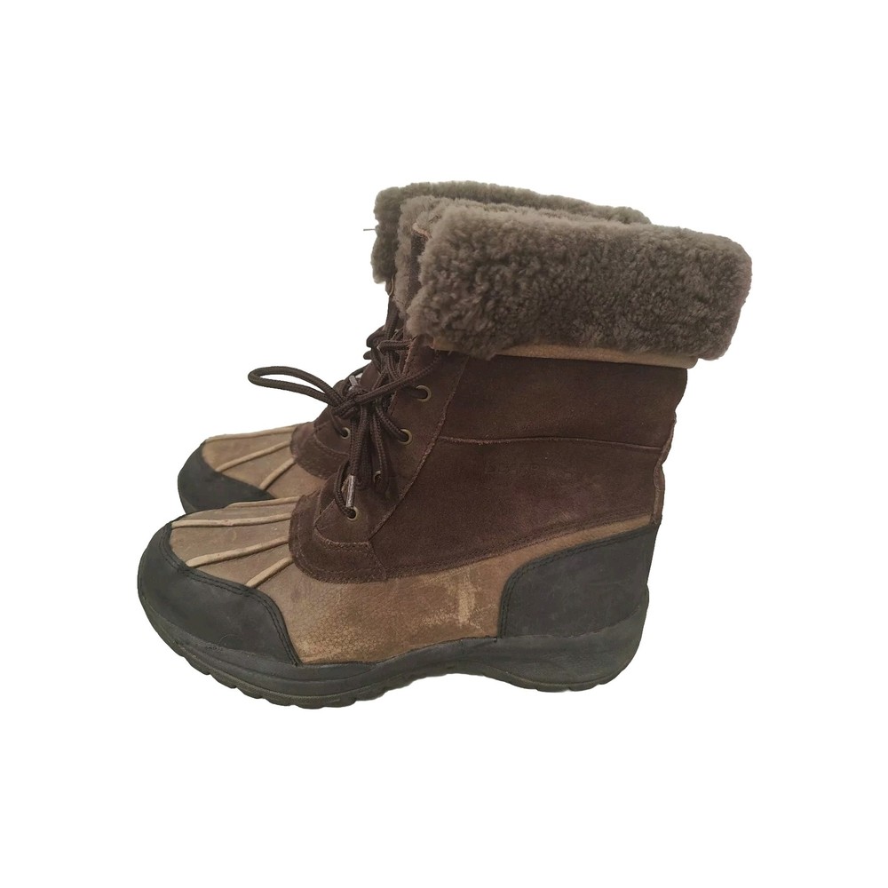 BEARPAW Stowe Brown Waterproof Sheepskin Winter boots Size 11 EUR 44