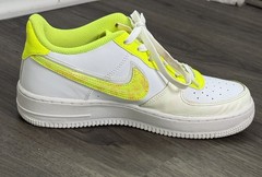 Nike Air Force 1 LV8 GS White Volt Pink Glow Neon Sneakers 6.5Y Womens 8