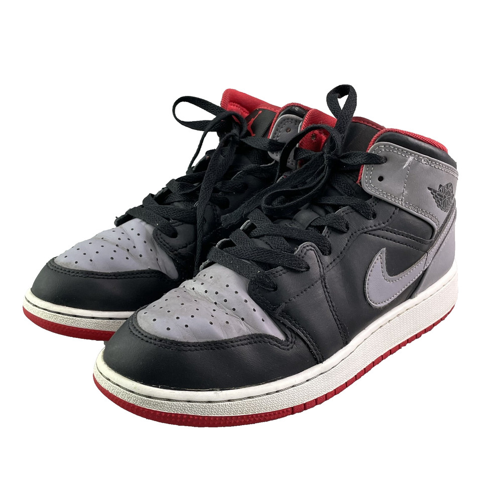 Nike Air Jordan 1 Youth 6.5 Mid Bred Shadow GS Sportswear Basketball Streetwear