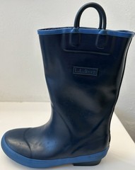 L.L.Bean Kids‘ Puddle Stompers Rain Boot Blue Size 3 Waterproof Outdoors