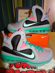 Nike Lebron 9 (GS) „Miami Vice / South Beach“ W Gr/Mnt Cndy-N Gn-Pk F 472664 006