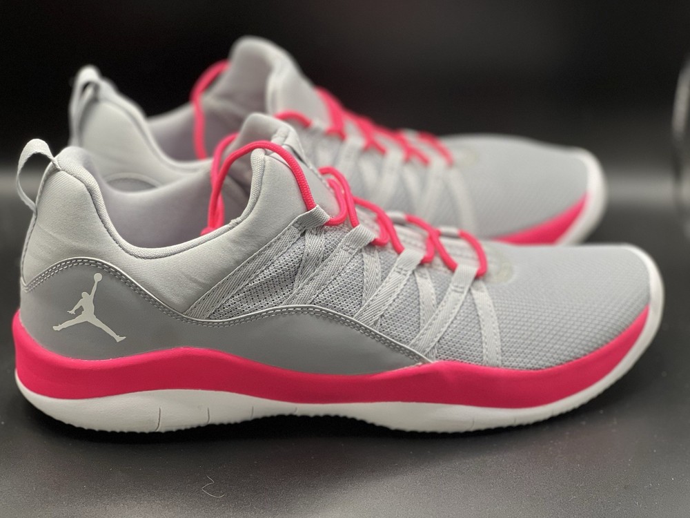 Sz 9Y Jordan Trainer Pro Mesh Low Top Sneakers Gray/Pink EU 42.5