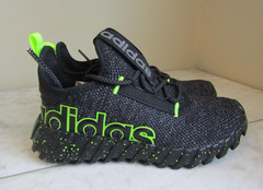 NIB Adidas Kaptir 3.0 Black Mesh Running Shoes Sneaker Unisex 1 EU 32 UK 13.5