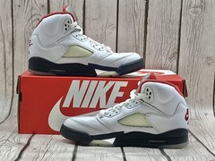 Nike Air Jordan 5 Retro GS Fire Red 2020 Size 4Y 440888-102 White Black Red