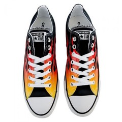 CONVERSE ALL STAR OX LOW FLAME UNISEX SNEAKERS YOUTH SHOES BLACK/RED SIZE 3 NEW